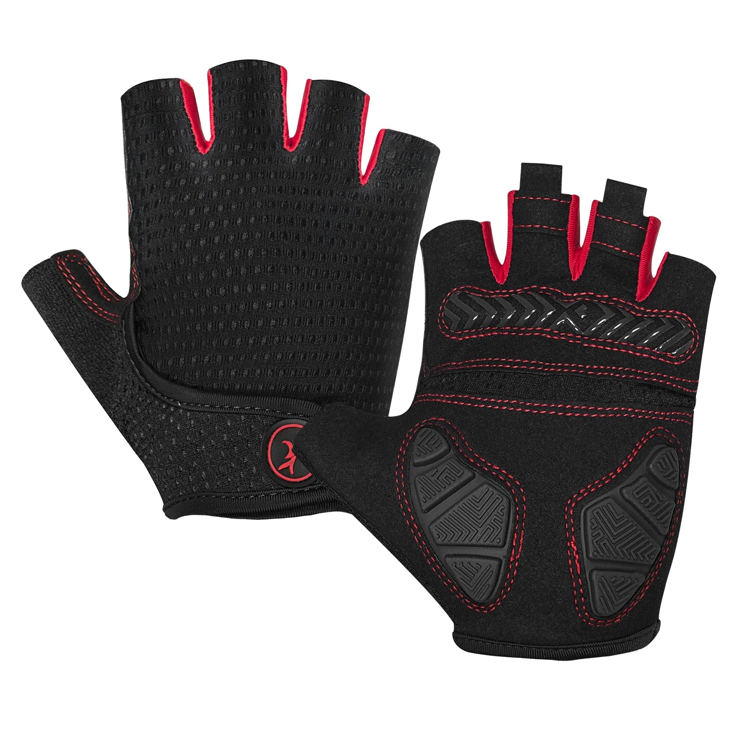MOREOK Half Finger Cycling Gloves — Padded Anti-Slip Road & MTB Bike Gloves