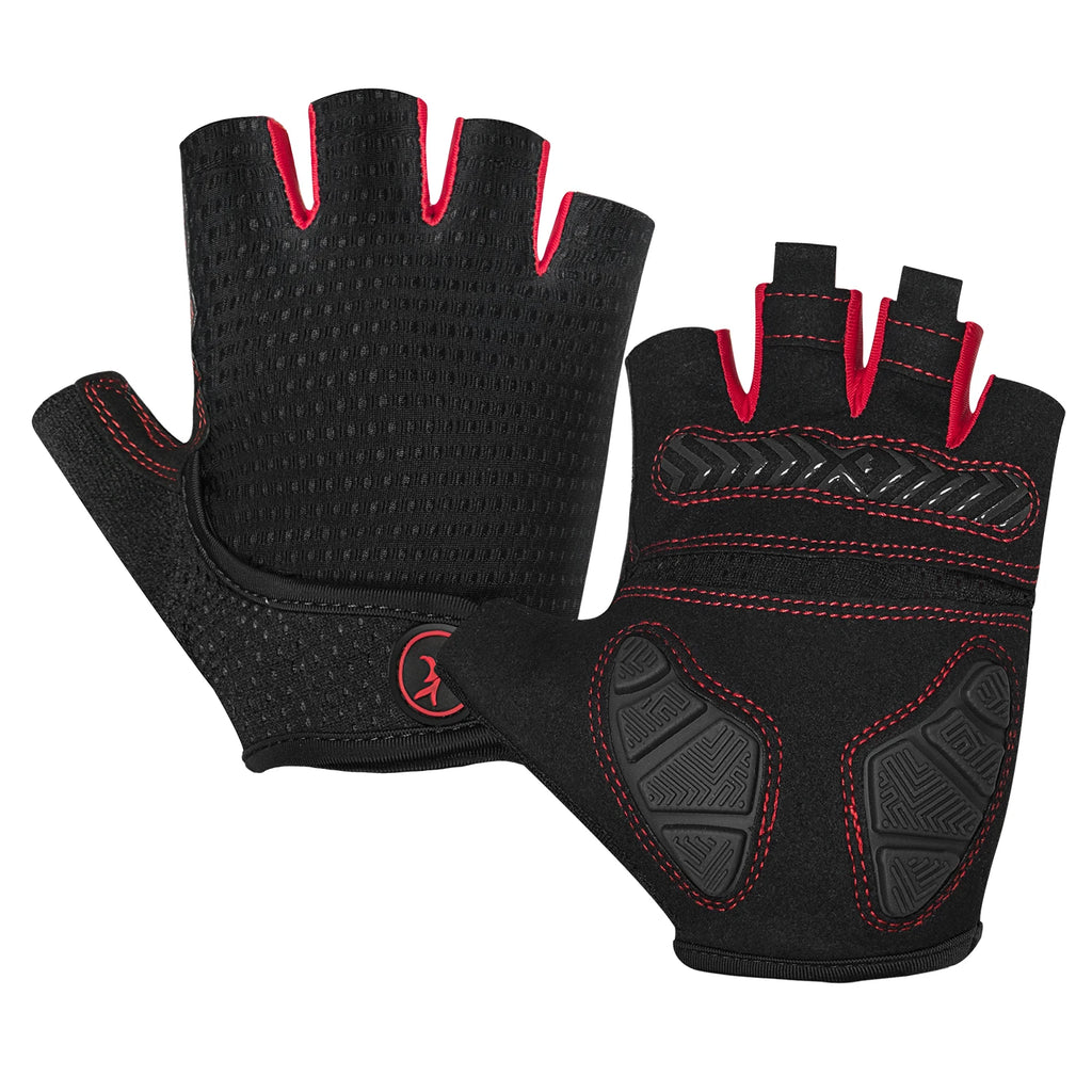 MOREOK Half Finger Cycling Gloves — Padded Anti-Slip Road & MTB Bike Gloves