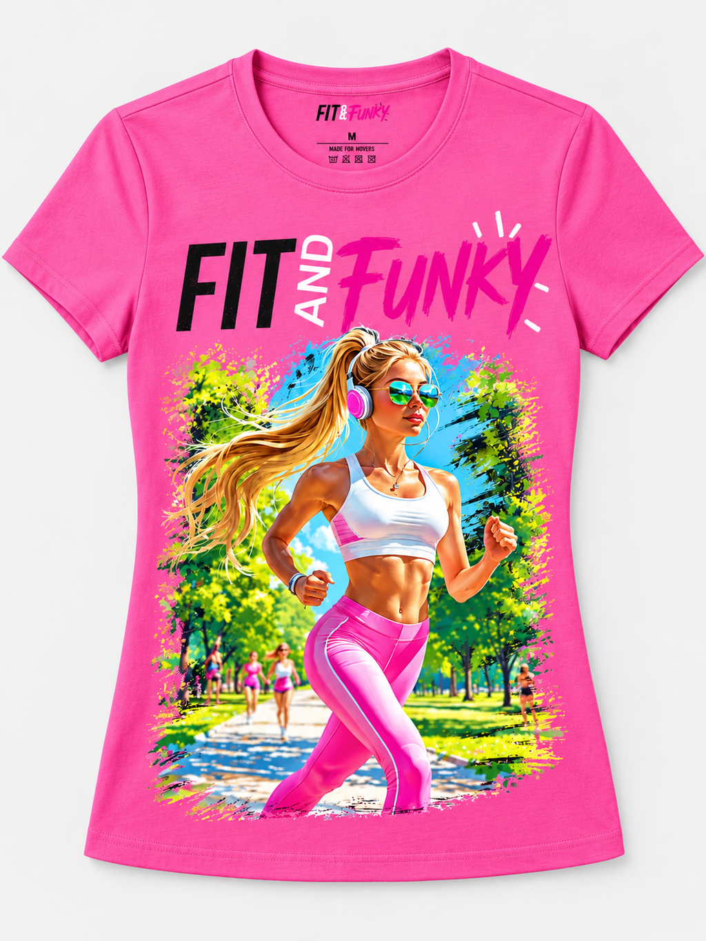 Fit and Funky Women’s Runner Graphic T-Shirt