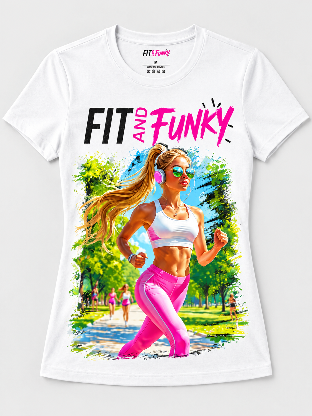 Fit and Funky Women’s Runner Graphic T-Shirt