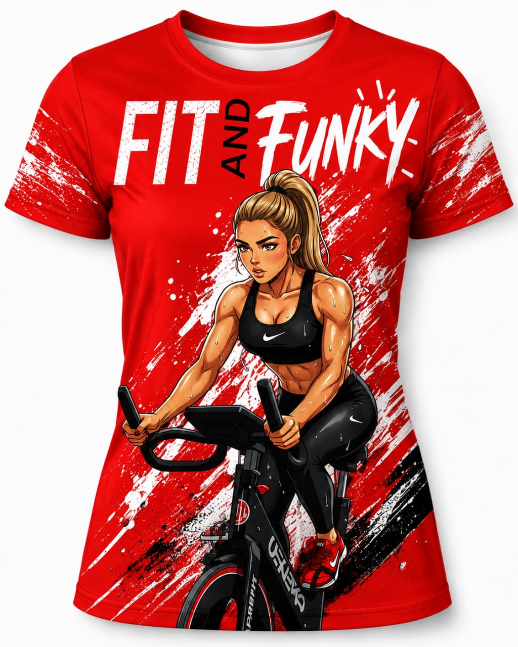 Fit and Funky Women’s Indoor Cycling Graphic T-Shirt