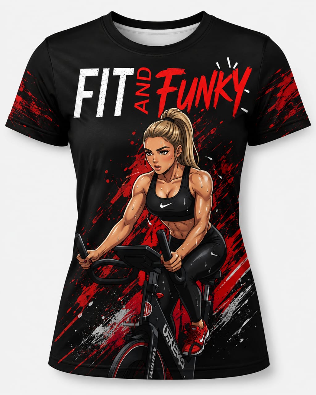 Fit and Funky Women’s Indoor Cycling Graphic T-Shirt