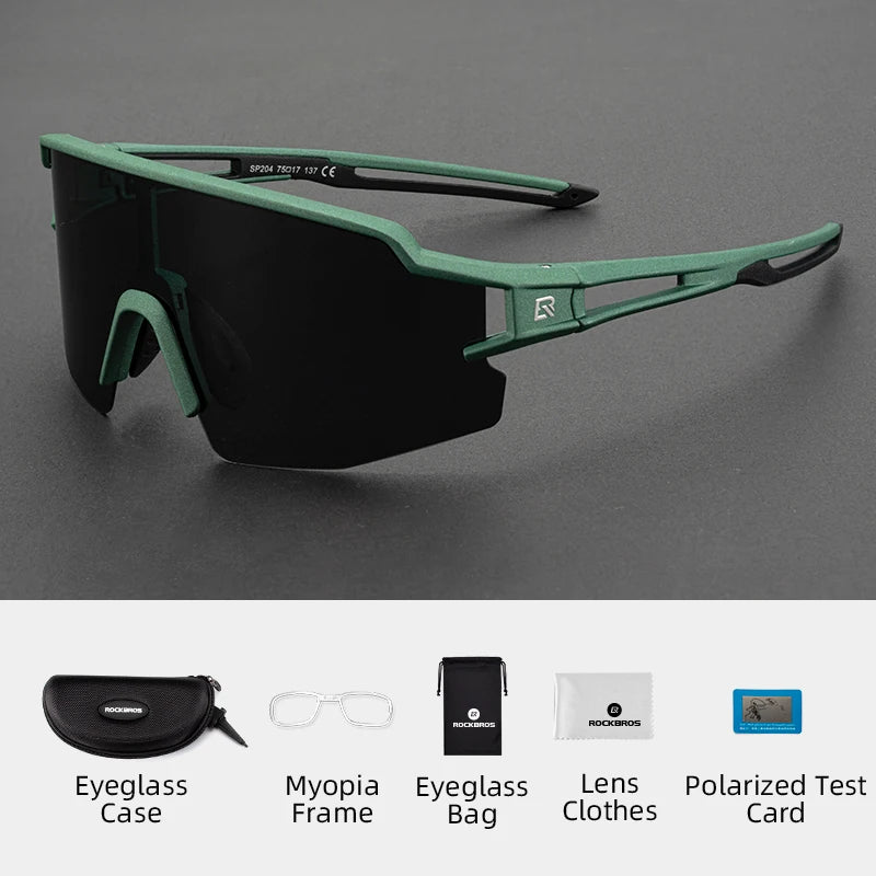ROCKBROS Bicycle Glasses Photochromic Bike Glasses UV400 Protection Eyewear Polarized Sunglasses MTB Road Cycling Goggles