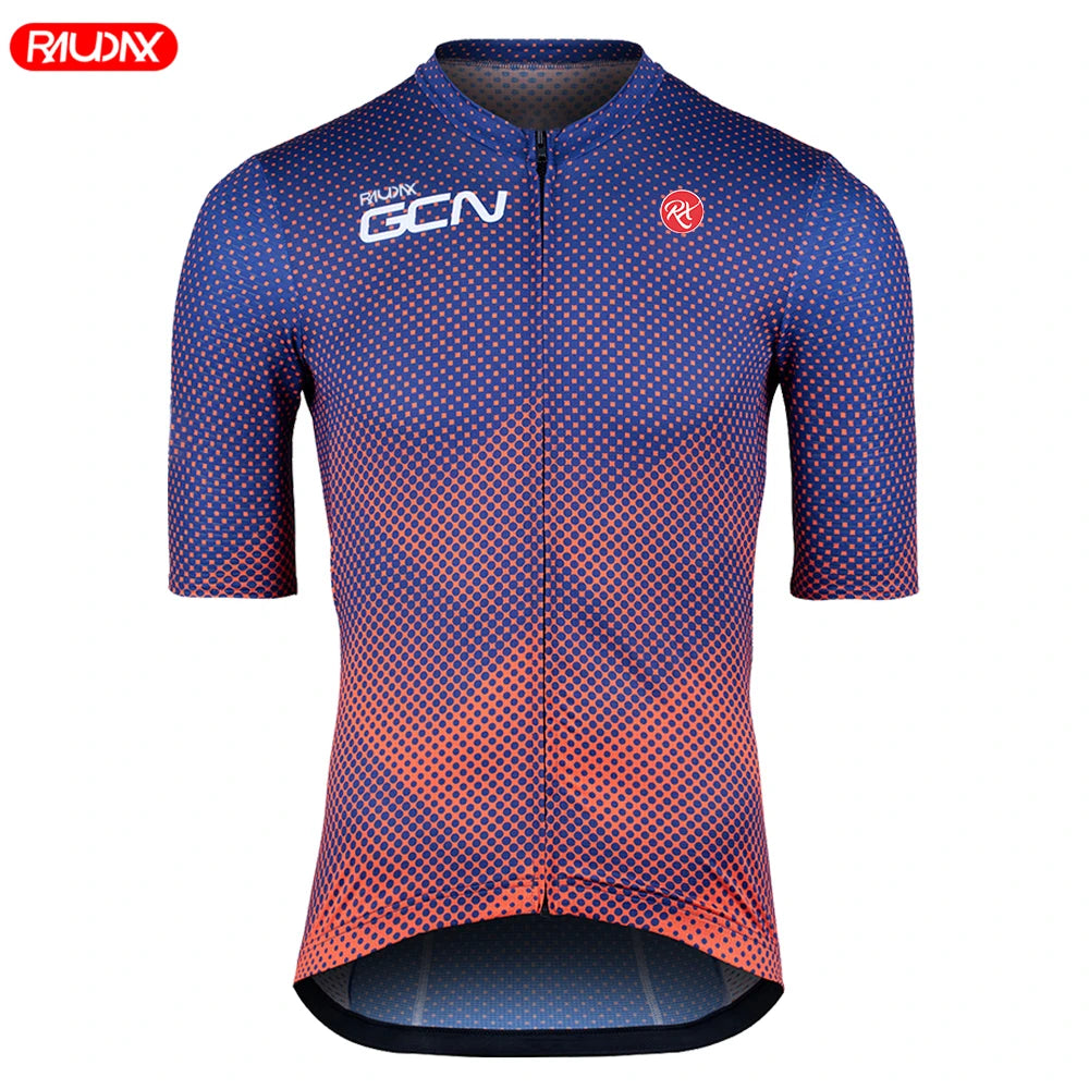 Raudax GCN Summer Cycling Jersey Set — Breathable Short Sleeve Road Bike Uniform for Men
