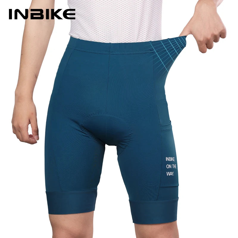 INBIKE Men's Cycling Shorts with Pocket — Breathable Quick-Dry MTB & Road Bike Pants