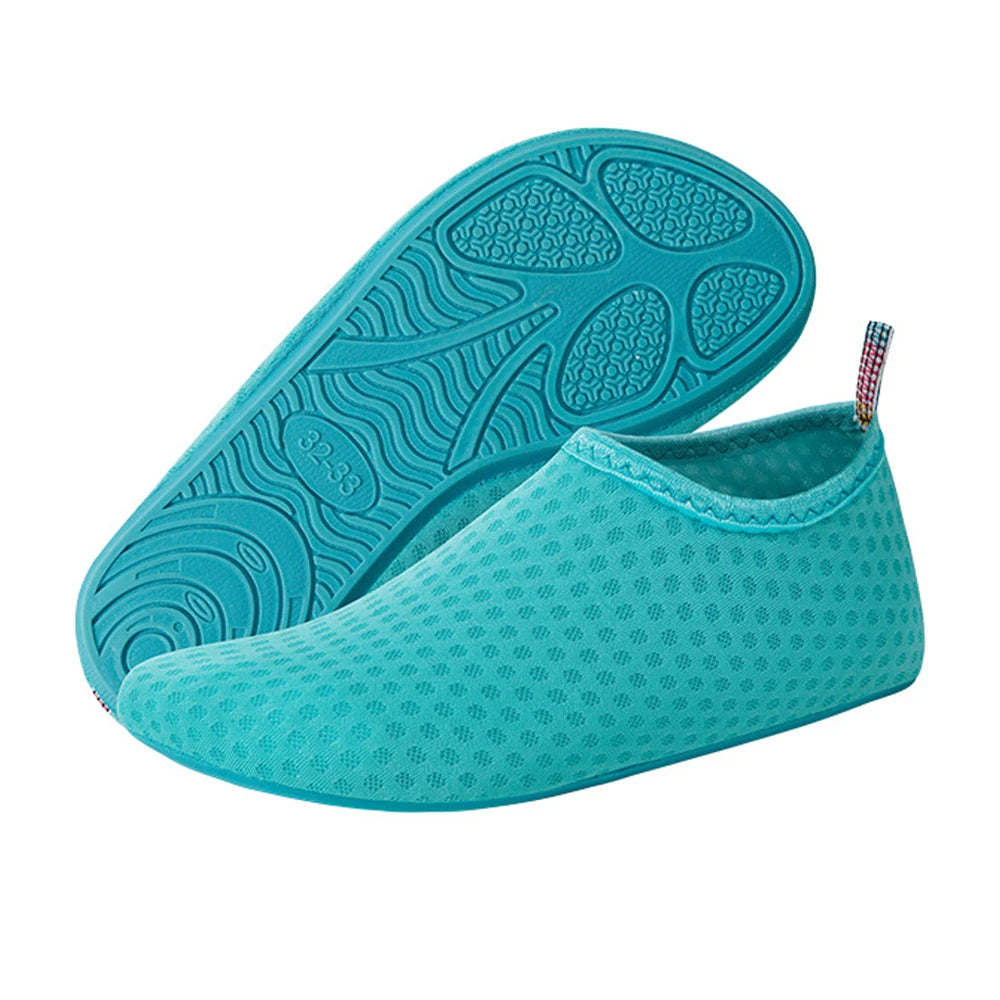 Water Shoes Rubber Sole Mesh Hole Quick Dry Diving Shoes Unisex Beach Swimming Diving Socks Non-Slip Seaside Surfing Adult Kids