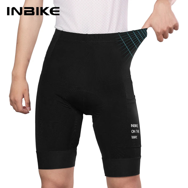 INBIKE Men's Cycling Shorts with Pocket — Breathable Quick-Dry MTB & Road Bike Pants