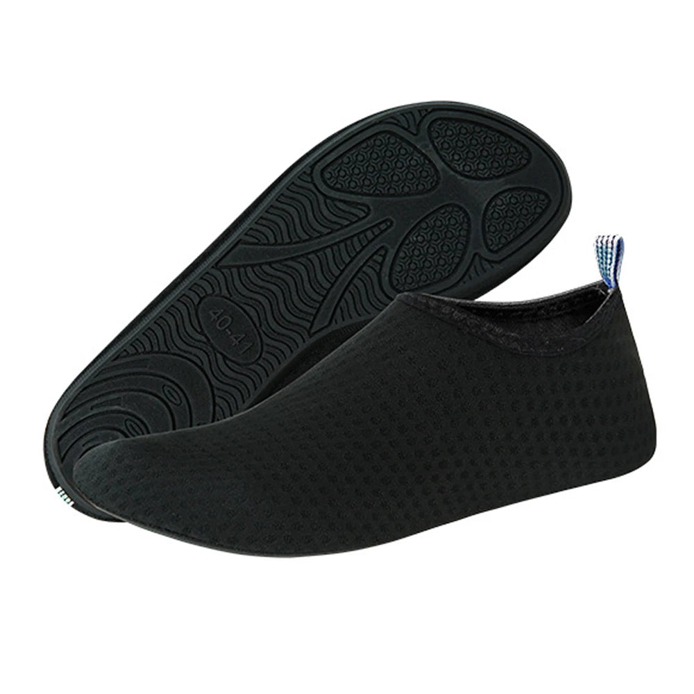 Water Shoes Rubber Sole Mesh Hole Quick Dry Diving Shoes Unisex Beach Swimming Diving Socks Non-Slip Seaside Surfing Adult Kids