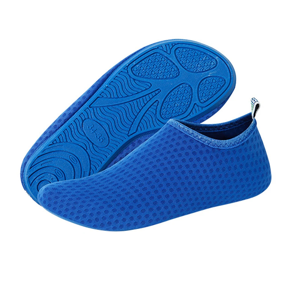 Water Shoes Rubber Sole Mesh Hole Quick Dry Diving Shoes Unisex Beach Swimming Diving Socks Non-Slip Seaside Surfing Adult Kids