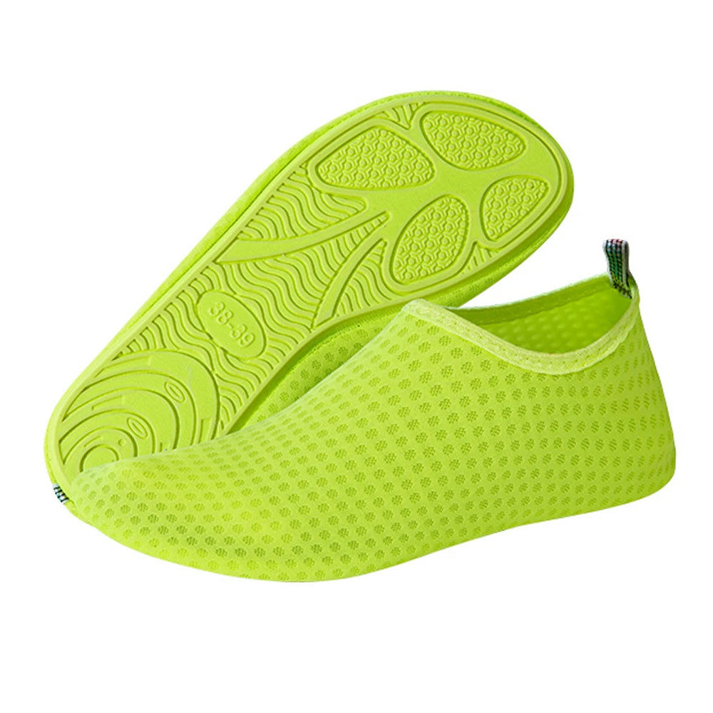 Water Shoes Rubber Sole Mesh Hole Quick Dry Diving Shoes Unisex Beach Swimming Diving Socks Non-Slip Seaside Surfing Adult Kids