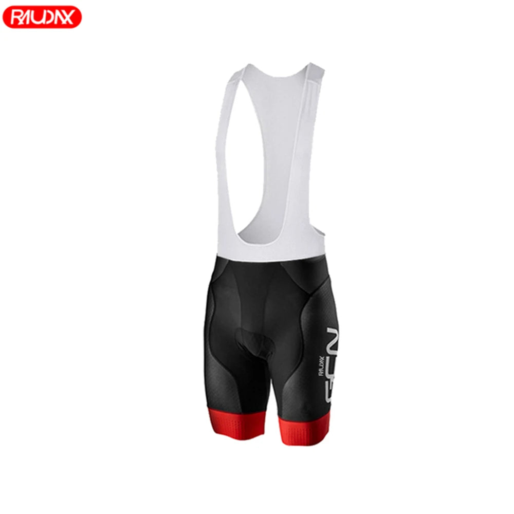 Raudax GCN Summer Cycling Jersey Set — Breathable Short Sleeve Road Bike Uniform for Men