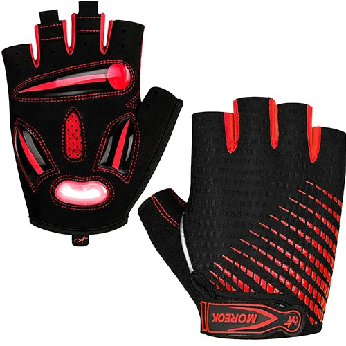 MOREOK Bike Gloves Breathable 5MM Liquid Gel Pads Bicycle Gloves Shock-Absorbing Mountain Road Cycling Gloves for Men Women
