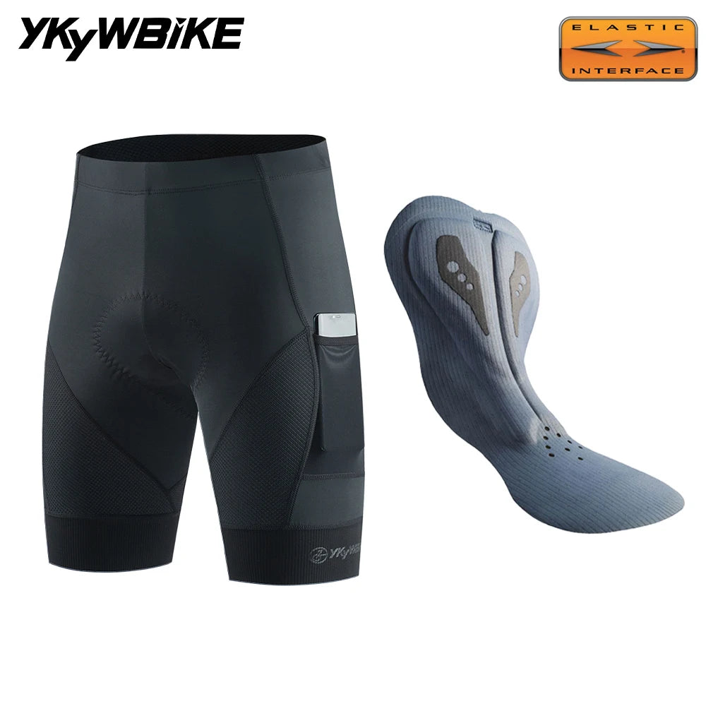 YKYWBIKE Pro Padded Cycling Shorts — Long Distance Road & MTB Bike Tights for Men