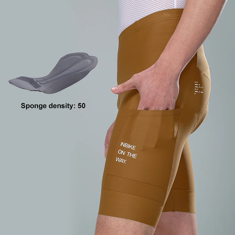 INBIKE Pro Summer Men's Cycling Shorts Bicycle Pants Shock-absorbing Cycling Clothing Mountain Road Bike Tousers With pocket
