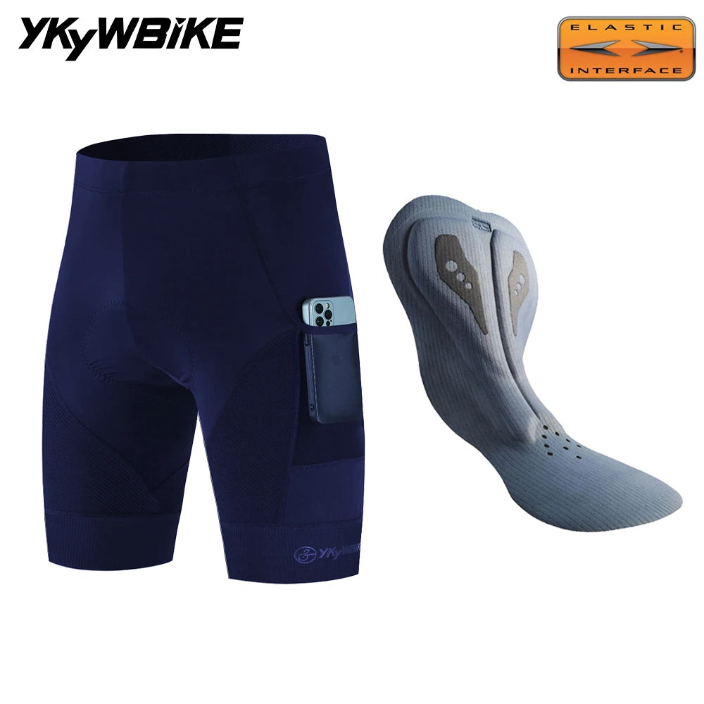 YKYWBIKE Pro Padded Cycling Shorts — Long Distance Road & MTB Bike Tights for Men