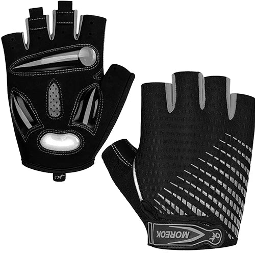 MOREOK Bike Gloves Breathable 5MM Liquid Gel Pads Bicycle Gloves Shock-Absorbing Mountain Road Cycling Gloves for Men Women