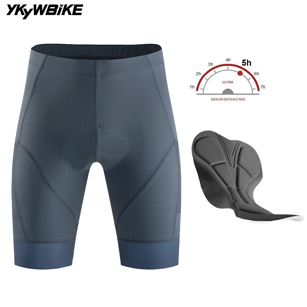 YKYWBIKE Pro Padded Cycling Shorts — Long Distance Road & MTB Bike Tights for Men