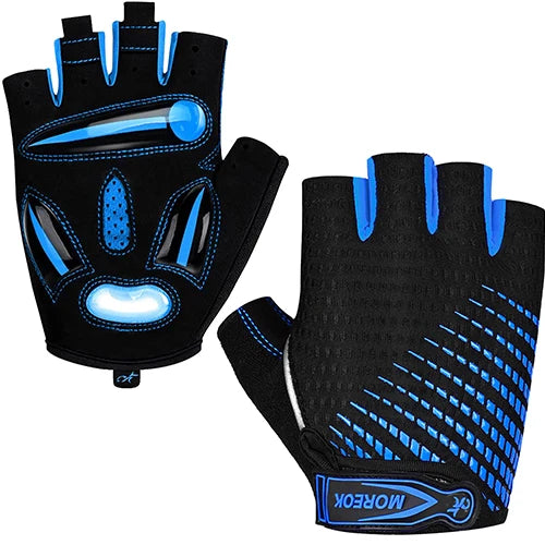 MOREOK Bike Gloves Breathable 5MM Liquid Gel Pads Bicycle Gloves Shock-Absorbing Mountain Road Cycling Gloves for Men Women