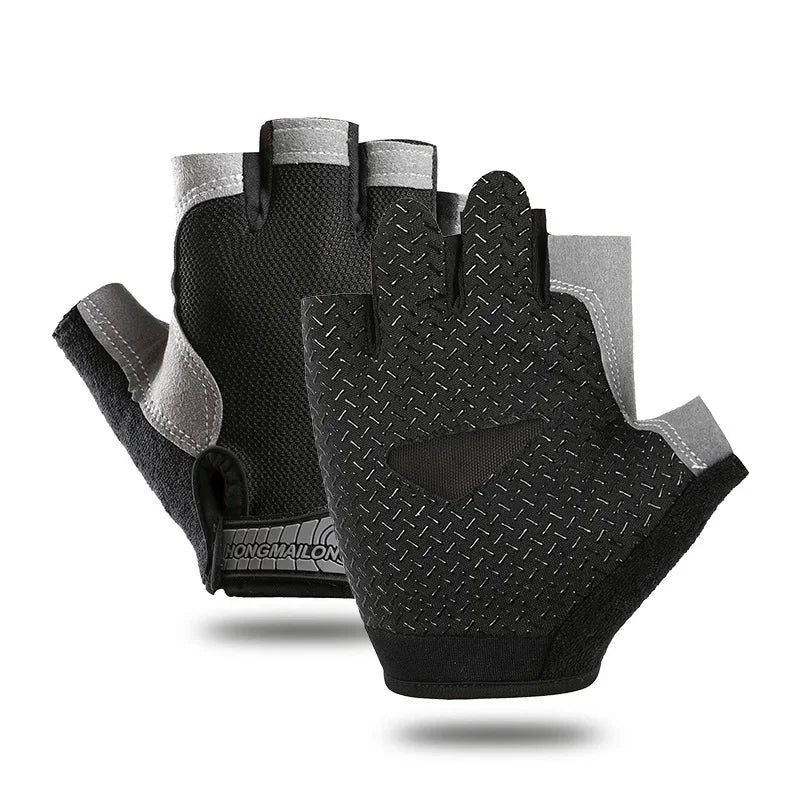 Men's Cycling Gloves Anti-slip MTB Bike Bicycle Motorcyclists Fingerless Gloves Summer Women Fitness Sports Training Gym Gloves