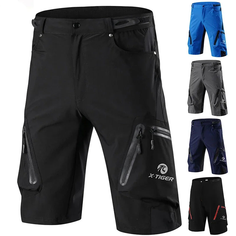X-TIGER Mountain Bike Shorts Men's Summer Bicycle MTB Shorts Loose Fit Lightweight Outdoor Sports MTB Cycling Shorts