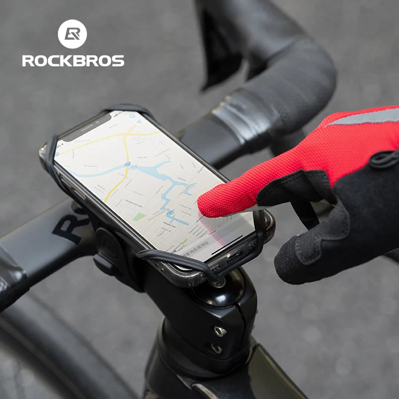 ROCKBROS Bike Glasses Full Finger MTB Road Bicycle Gloves Screen Touching Men Women Spring Summer Breathable Cycling Gloves