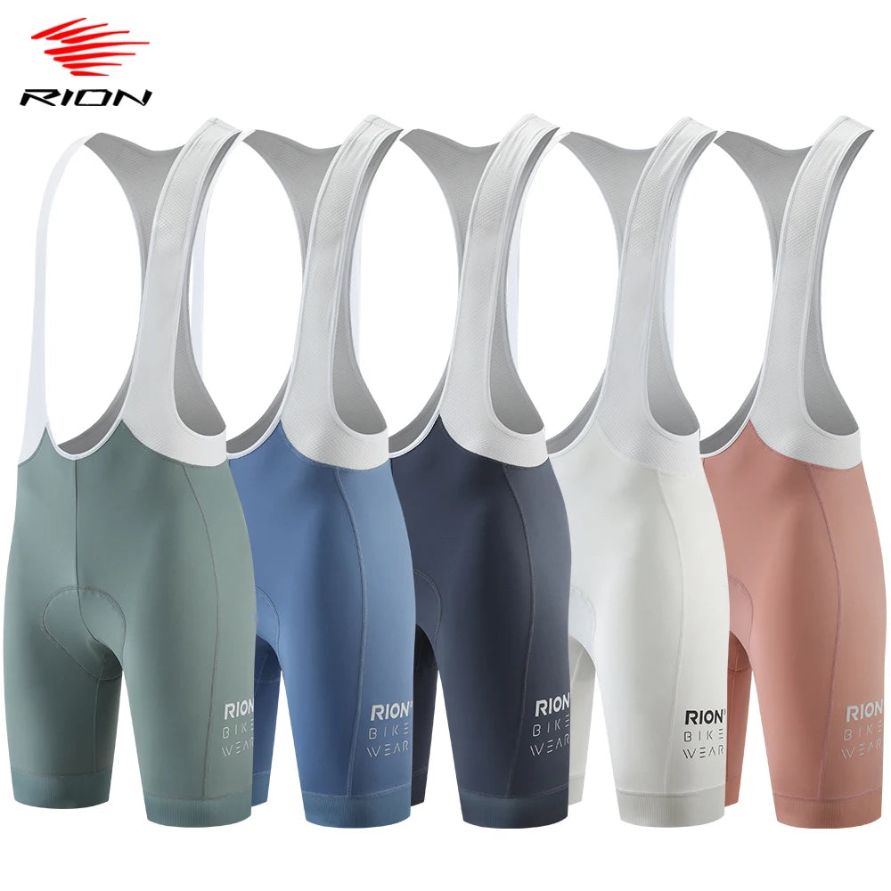 RION Pro Cycling Bib Shorts — Breathable Padded MTB & Road Bike Tights